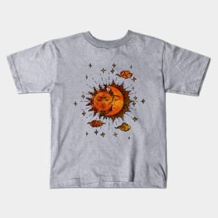 Vintage Sunset Sun and moon Kids T-Shirt